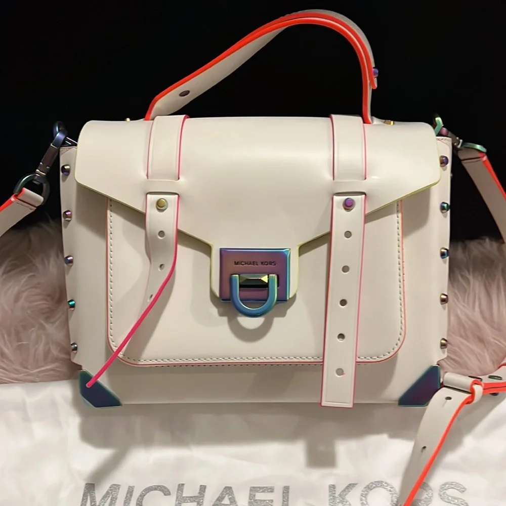MICHAEL MICHAEL KORS
Manhattan Medium Contrast-Trim Leather Satchel - Picture 4 of 8